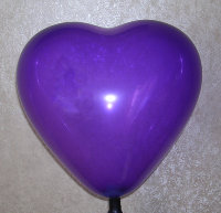 Шарик сердце, фиолетовый