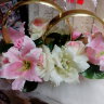 Украшение на свадебную машину "Кольца с лилиями и розами"