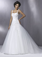 Свадебное платье № 2, белое, б/шлейфа